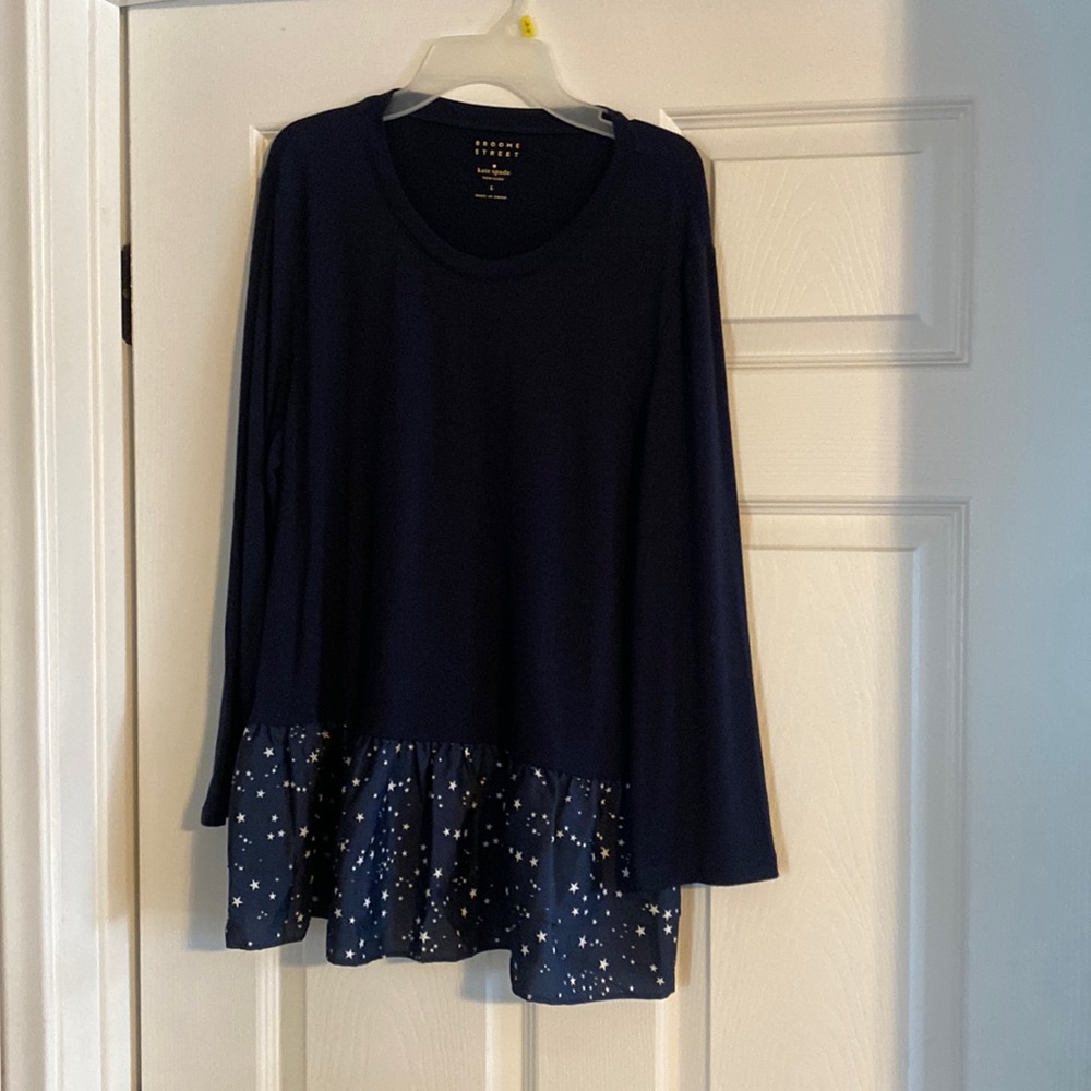 Kate spade Broome Street blouse size L Navy
